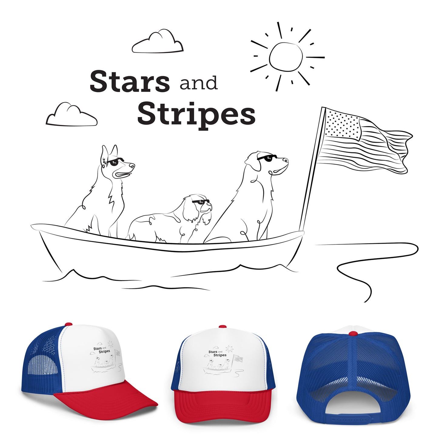 Stars & Stripes Foam trucker hat