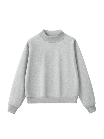 FLK9 Essential Fleece Mock-Neck Crew Sweatshirt- Featuring Frenchy