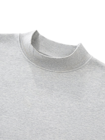 FLK9 Essential Fleece Mock-Neck Crew Sweatshirt- Featuring Frenchy