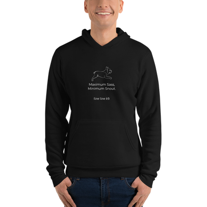 French Bulldog Premium Hoodie delivers "Maximum Sass, Minimum Snout." (Black or white)