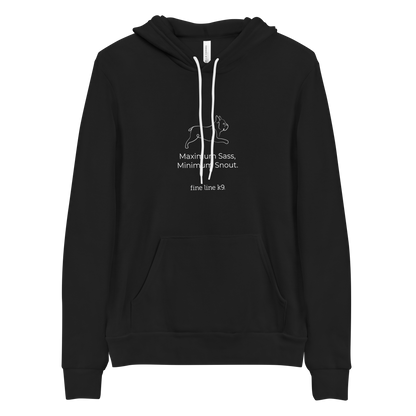 French Bulldog Premium Hoodie delivers "Maximum Sass, Minimum Snout." (Black or white)