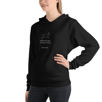 French Bulldog Premium Hoodie delivers "Maximum Sass, Minimum Snout." (Black or white)