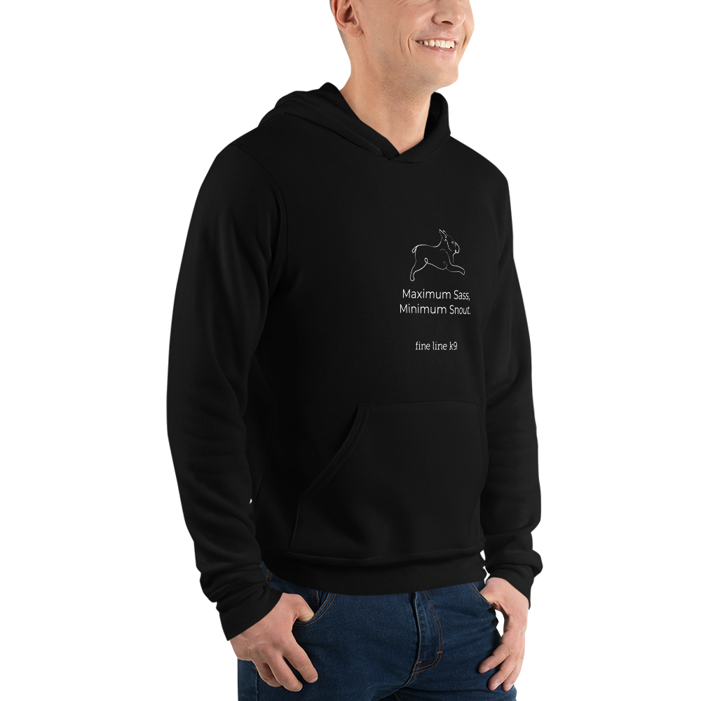 French Bulldog Premium Hoodie delivers "Maximum Sass, Minimum Snout." (Black or white)