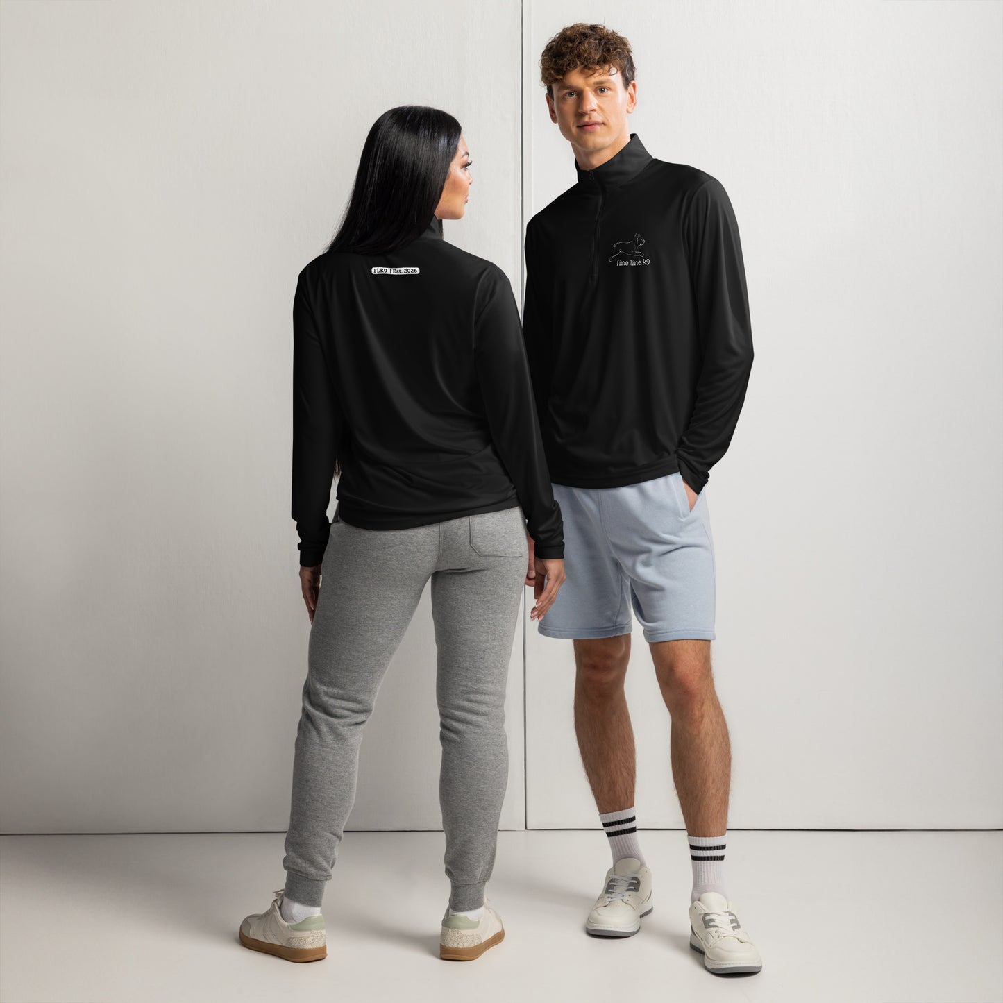 The Essential FLK9 Lightweight quarter-zip pullover (Unisex)- DESIGNED on the NORTH COAST